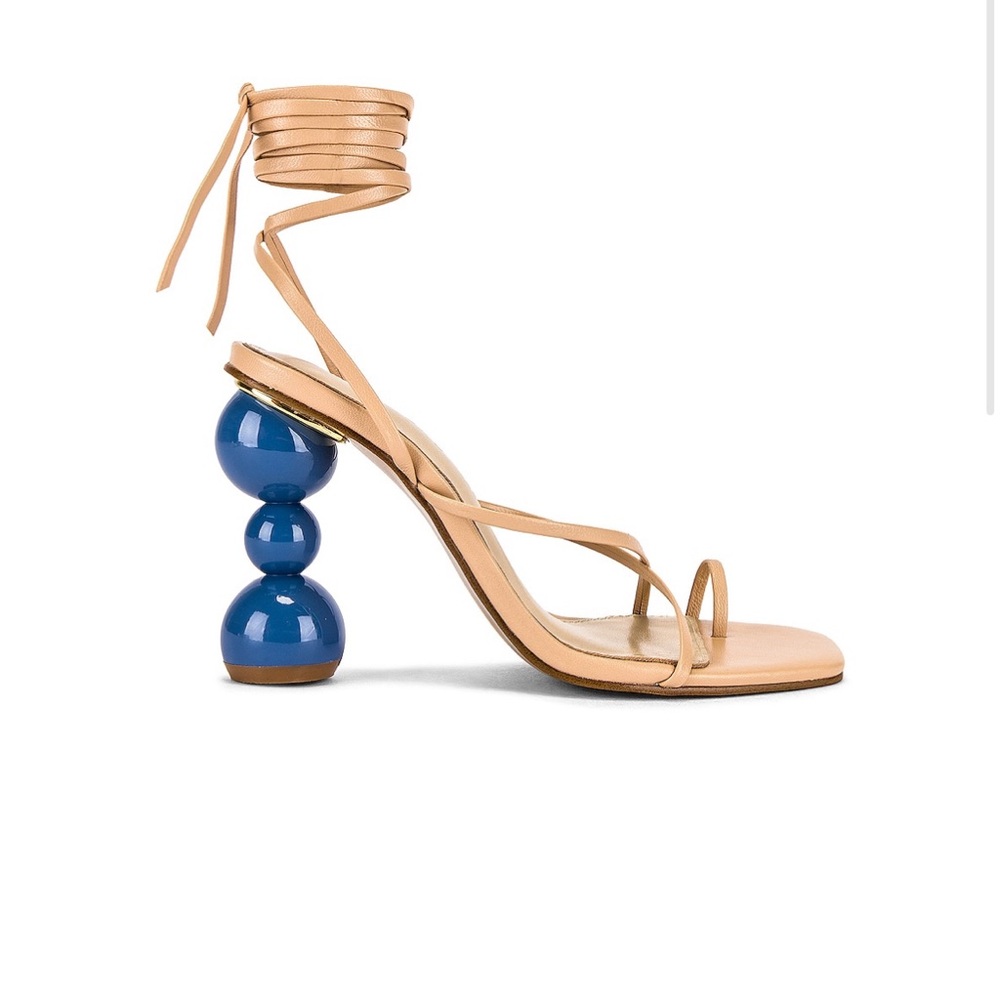 Song of Style Tan and Blue Heels